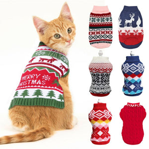 Collection of Holiday Sweaters for Cats